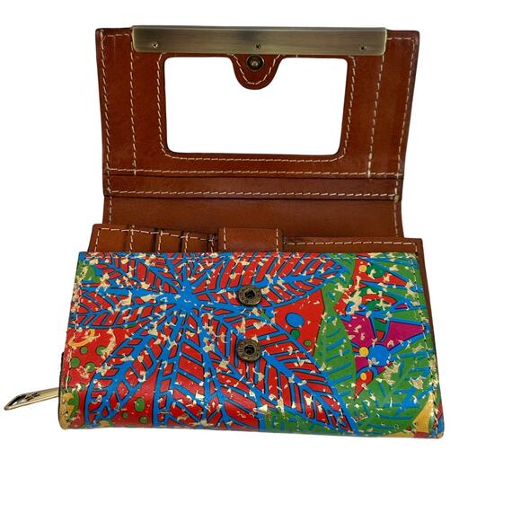 Patricia Nash Tri-Fold Tooled Cametti Leather Wallet - Picture 3 of 6